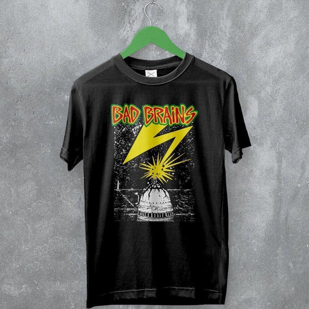 Bad Brains Capitol Lightning Punk Rock Band Music Graphic Hardcore T-Shirt